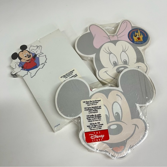 Vintage Disney Mickey Mouse paper note pad 0016 Disney store lot of 3 Minnie - Picture 1 of 8